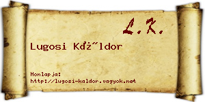 Lugosi Káldor névjegykártya
